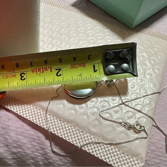 Birks Vintage locket pendant with Necklace Made in Italy Silver 925 stamps - Picture 14 of 16